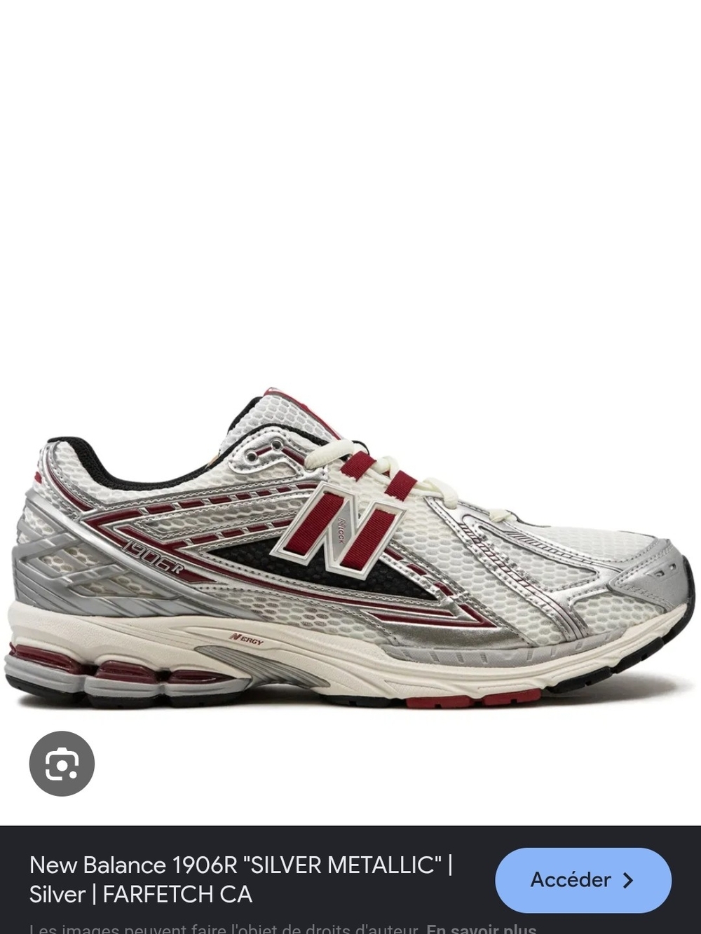 New Balance Men’s Silver and Red Athletic Running Shoes